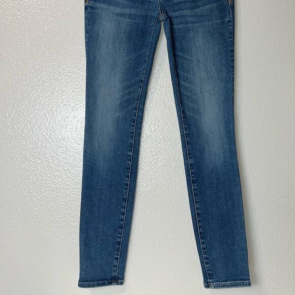 Madewell 8" Mid Rise Skinny Jeans in Ames Wash Medium Blue women's size 27 - Picture 6 of 15